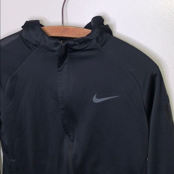 Nike Black Full Zip Up Jacket Hoodie - Picture 2 of 7